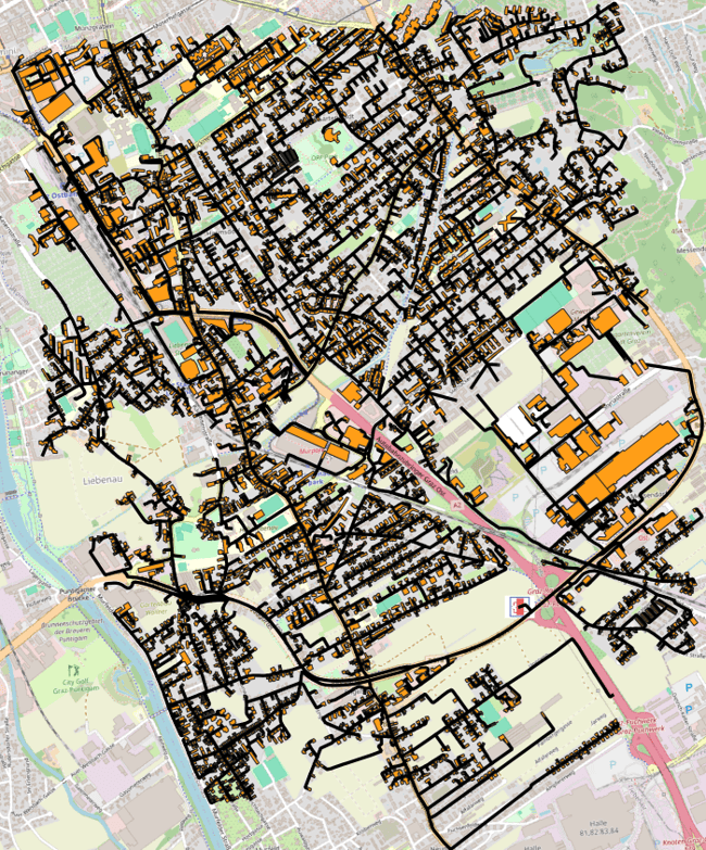 GIS-based network topology in IDA Districts