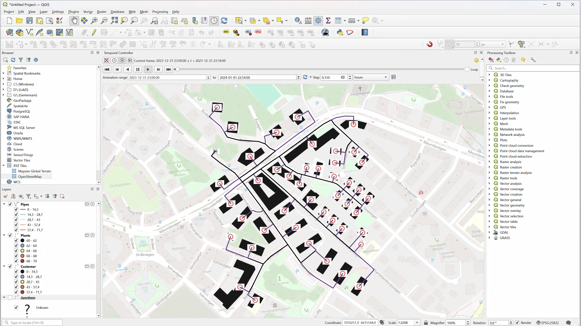 QGIS with IDA Districts plugin